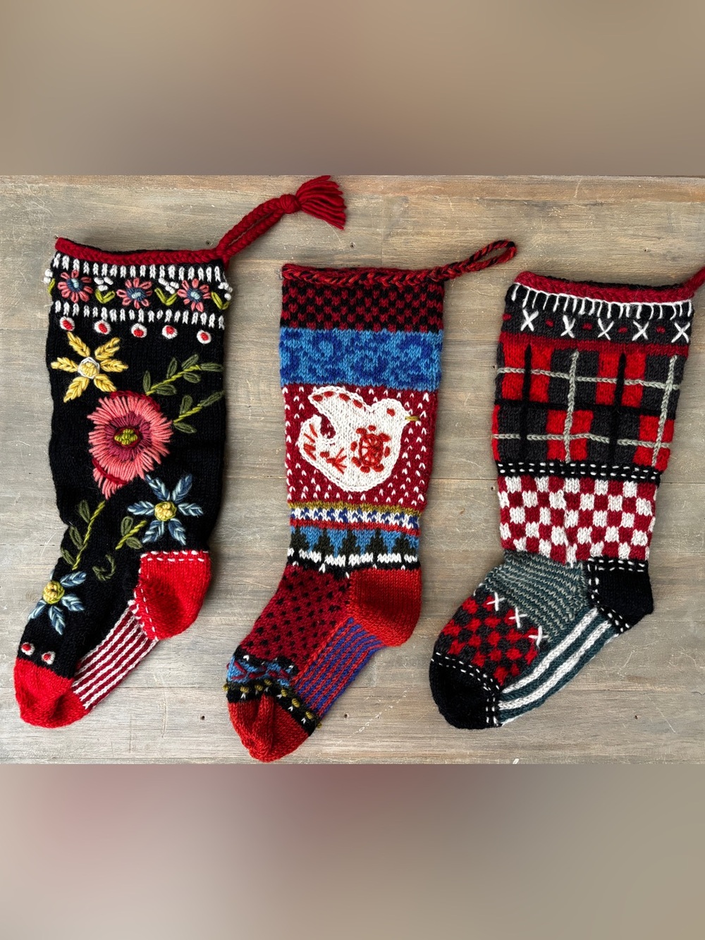 Lost Horizons 100% wool Christmas stockings